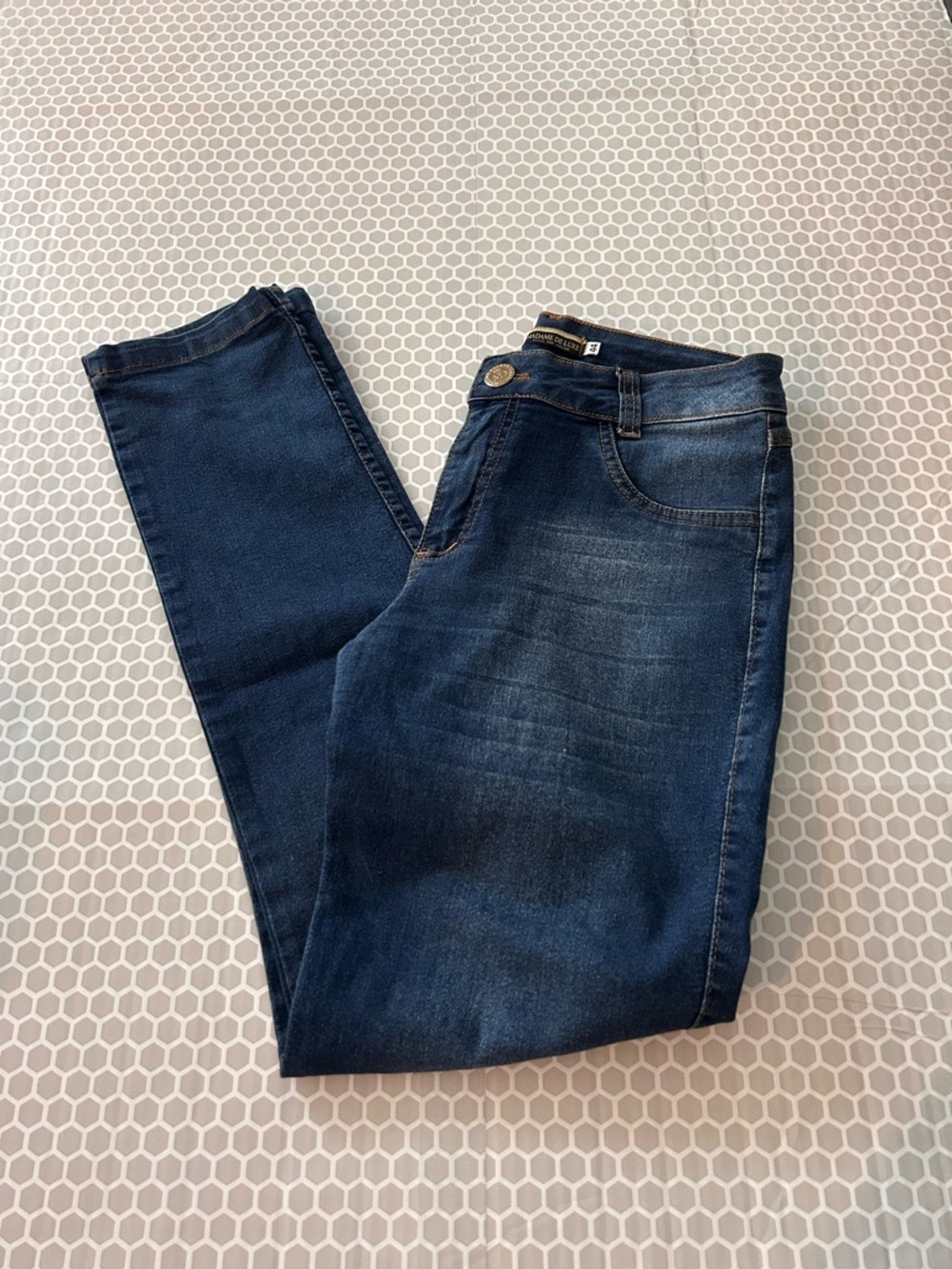 Madame De Luxe Dark Indigo Jeans.    Size 12/14 (44 European)